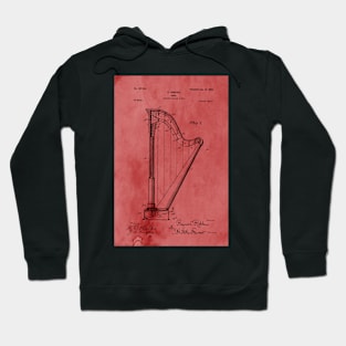 Vintage Rose Harp Patent Hoodie